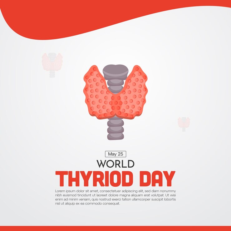 Vettore mese della giornata mondiale della tiroide poster creativo di banner post social media modello di sfondo cartolina vettoriale