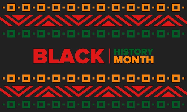 Mese della storia nera Storia afroamericana negli Stati Uniti Poster d'arte Illustrazione vettoriale