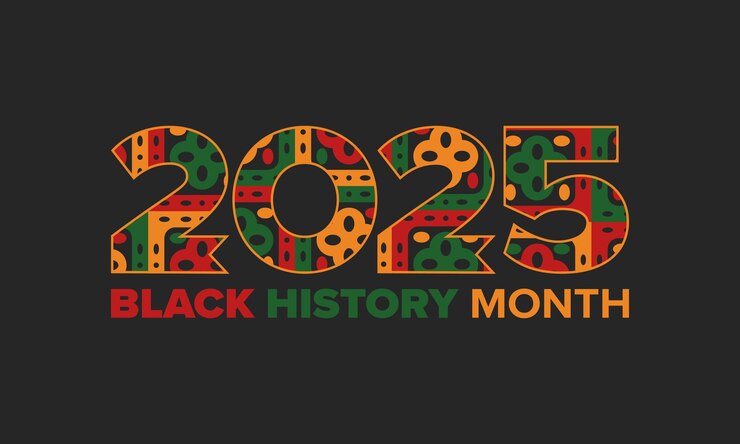 Vettore mese della storia nera storia afroamericana negli stati uniti poster d'arte illustrazione vettoriale