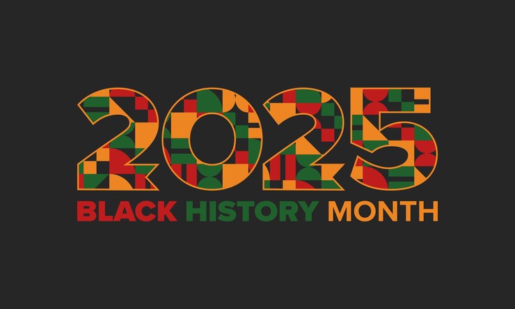 Vettore mese della storia nera storia afroamericana negli stati uniti poster d'arte illustrazione vettoriale
