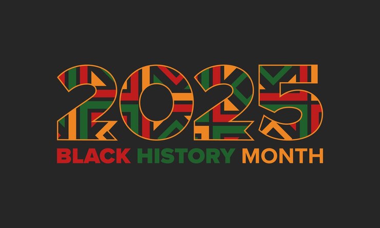 Vettore mese della storia nera storia afroamericana negli stati uniti poster d'arte illustrazione vettoriale