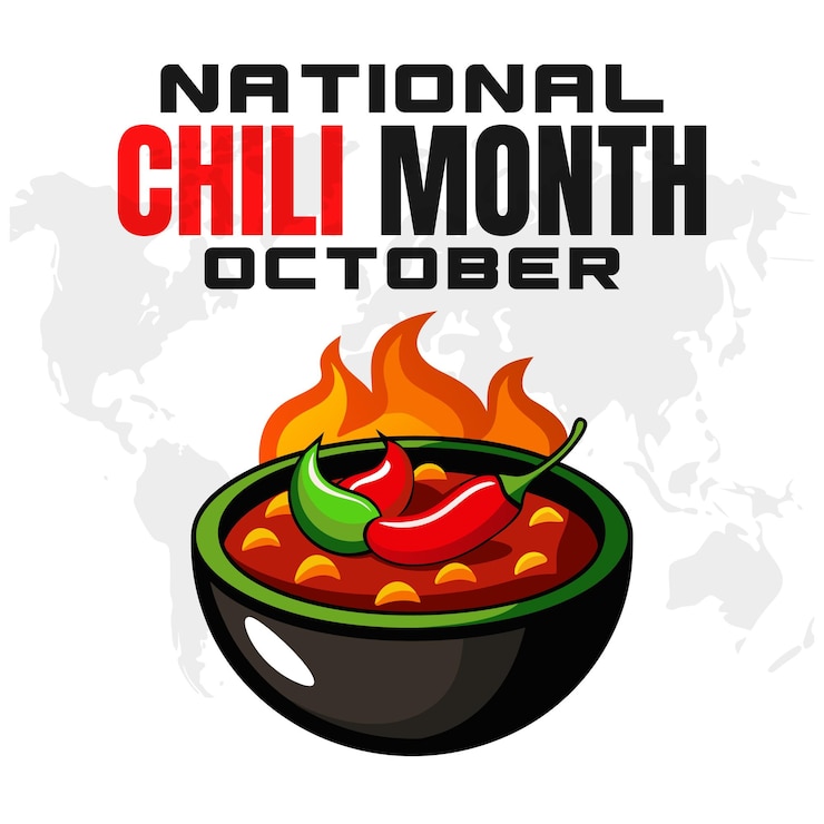 Vettore mese nazionale del peperoncino vector spicy food celebration e chili pepper design