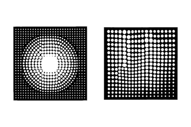 Metatona cerchio forma punto modello monocromatico struttura moderna nero mezzo tono decorazione vettore