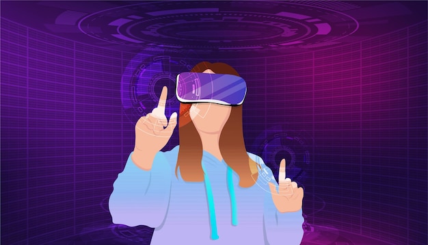 Metaverse conceptVR Tecnologia di realtà virtuale
