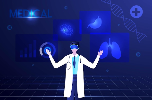 metaverse in medico medico sanitario salute virtuale medico technolgoy3d astratto ai anal