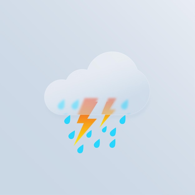 Meteo Pioggia Glassmorphism