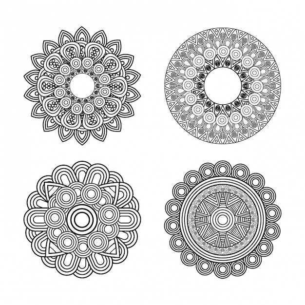 metta l'illustrazione dell'ornamento di meditazione dei fiori delle mandale