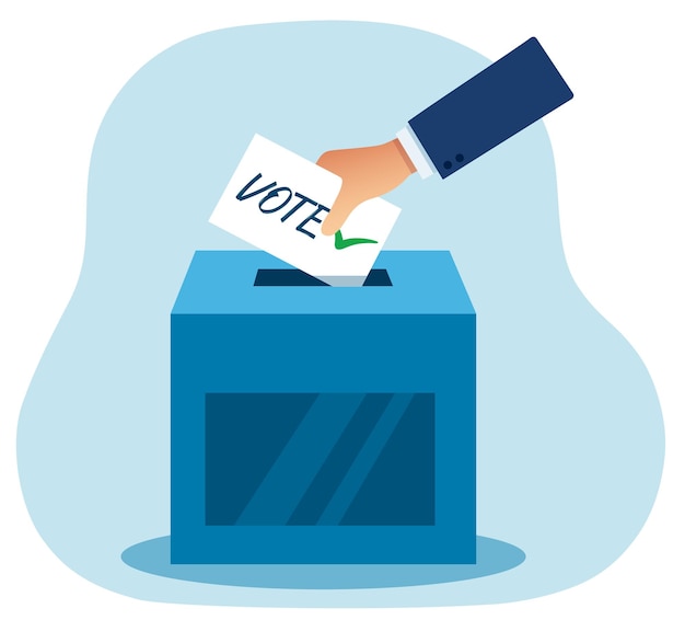 mettere a mano la carta nelle urne Concetto di voto