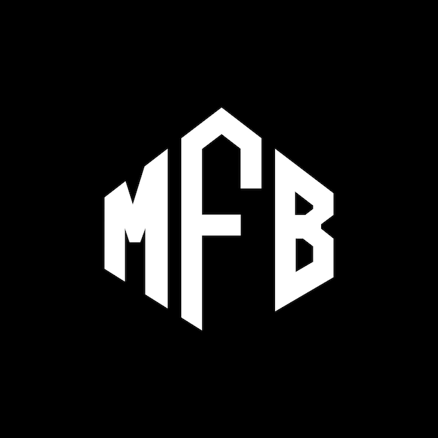 MFB letter logo design with polygon shape MFB polygon and cube shape logo design MFB hexagon vector logo template colori bianco e nero MFB monogramma business e logo immobiliare