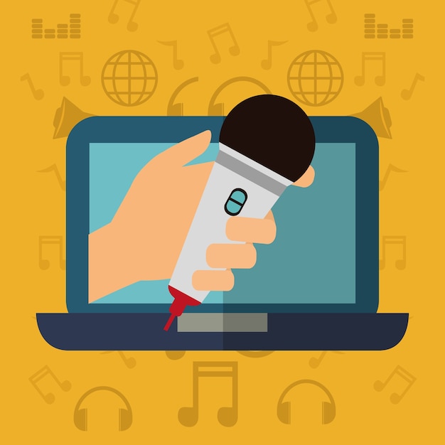microfono audio portatile per musica