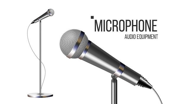 Microfono moderno con supporto