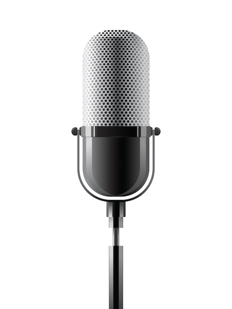 Microfono realistico vettoriale