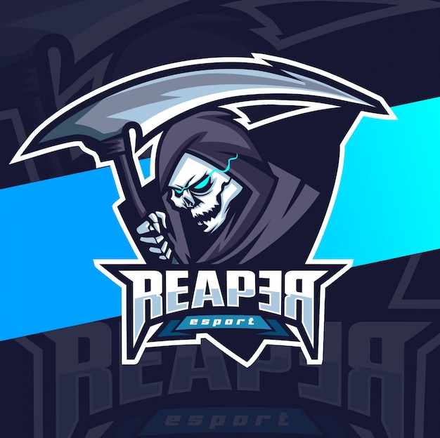 mietitore mascotte esport logo design