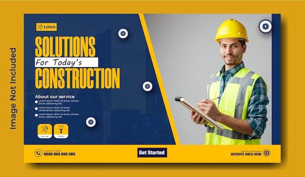 Miglior modello di banner web per agenzie di costruzione