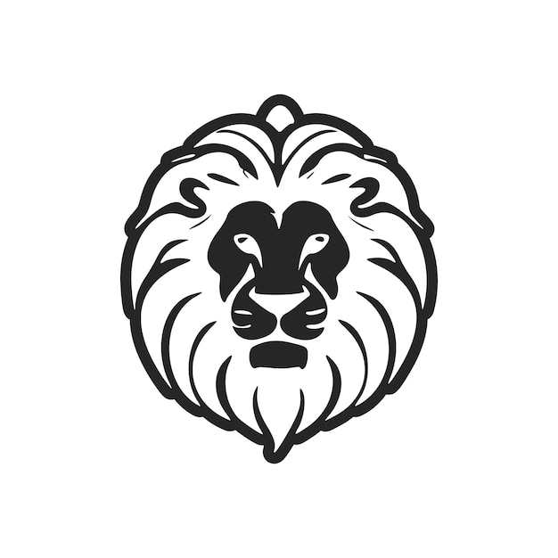 Migliora l'immagine della tua attività con il nostro moderno logo leone in bianco e nero