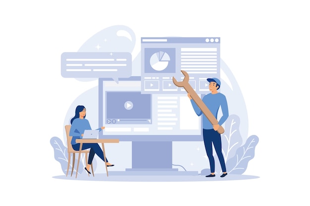 Miglioramento dell'interfaccia dell'app per l'utente Illustrazione del concetto di tecnologia moderna
