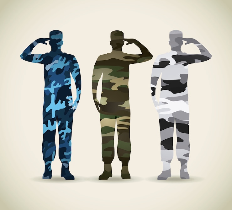 Vettore mimetizzazione militare