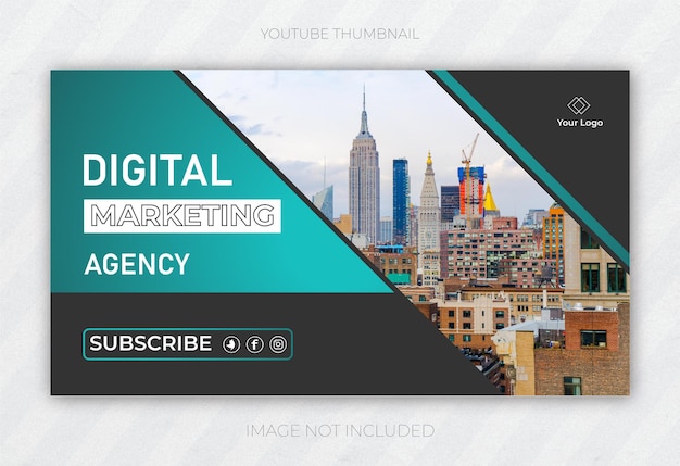 miniatura del design della copertina sociale Canale YouTube