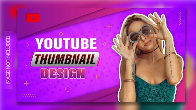 Miniatura di YouTube moderna e modello di sfondo di YouTube