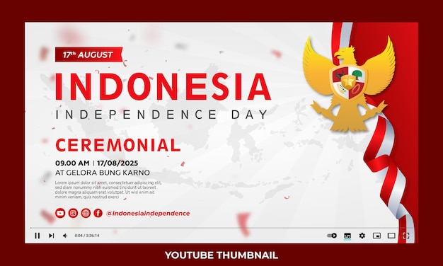 miniatura per celebrare l'indipendenza indonesiana sulla storia di Instagram