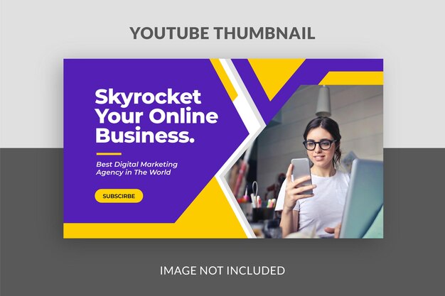 Miniatura Youtube moderna e modello di banner web per il business online