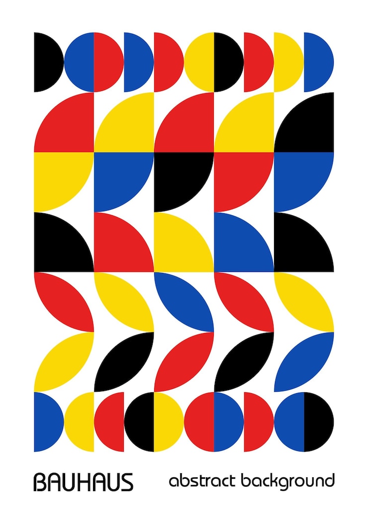 Vettore minimal vintage degli anni '20 poster di design geometrico arte murale bauhaus