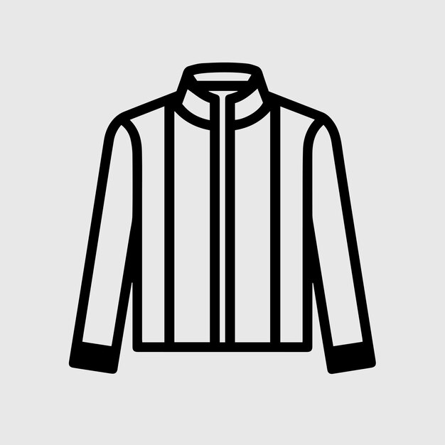 Minimalist Line Art Jacket Coat Icon Vector