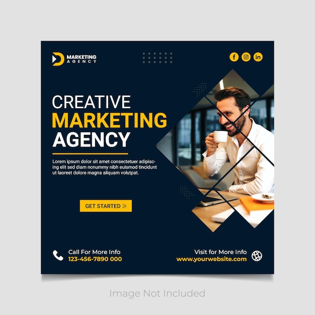 Minimalista Creative Marketing Agency Social Media Post design