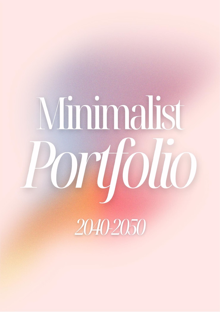Vettore minimalista elegante modello di copertina del portfolio