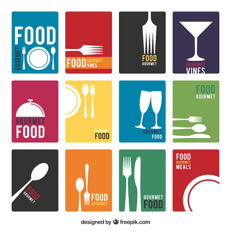 Vettore minimalista ristorante elenchi di menu