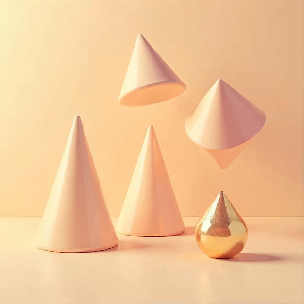 Minimalistiche forme lucide 3D che galleggiano su uno sfondo pastello morbido gradiente struttura moderna senza cuciture