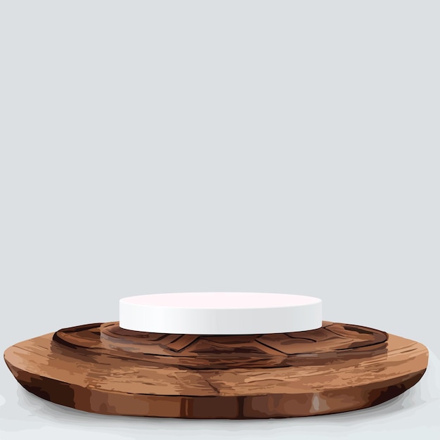 mock up in marmo, mostra esposizione di prodotti cosmetici, podio, piedistallo o piattaforma. legno vettoriale 3d