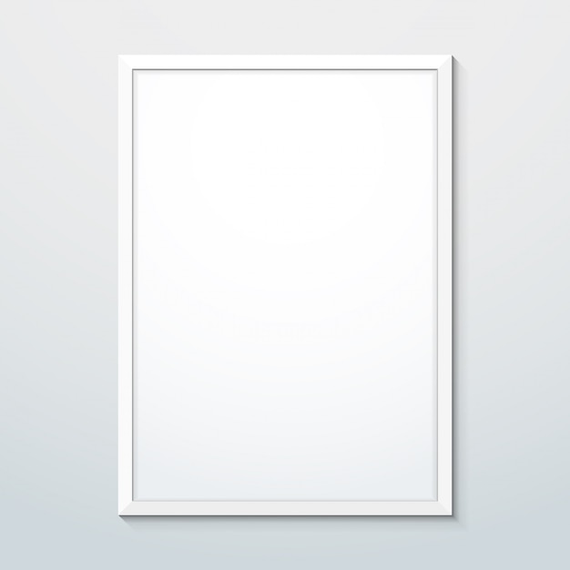 Mockup con cornice bianca verticale