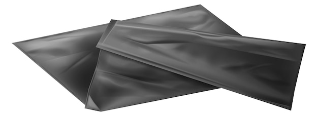 Mockup del sacco della spazzatura nero Sacco della spazzatura vuoto realistico