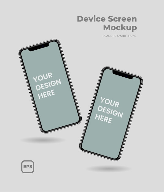 Mockup del telefono vista dall'alto della schermata