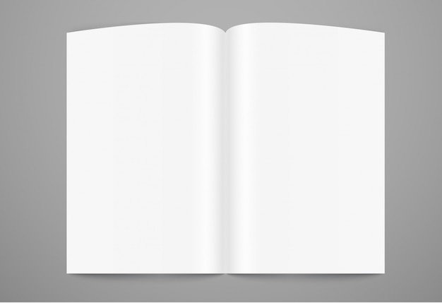 Mockup della pagina del libro aperto. Pronto per un contenuto