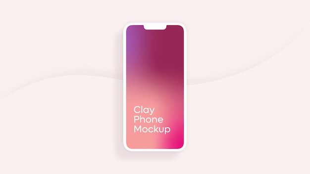 Mockup di argilla del telefono