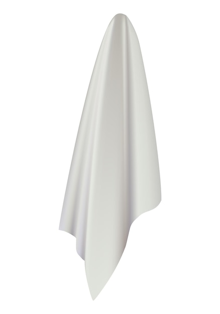Mockup di asciugamano bianco Illustrazione realistica del mockup di vettore di asciugamano bianco per il web design isolato su sfondo bianco
