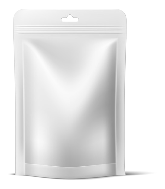 Mockup di busta di plastica bianca Borsa vuota realistica