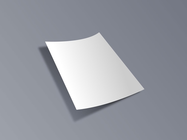 Mockup di carta bianca in bianco