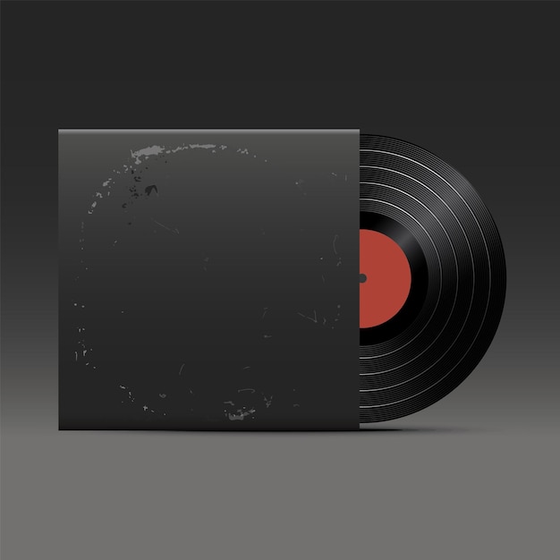 mockup di copertina del disco in vinile nero