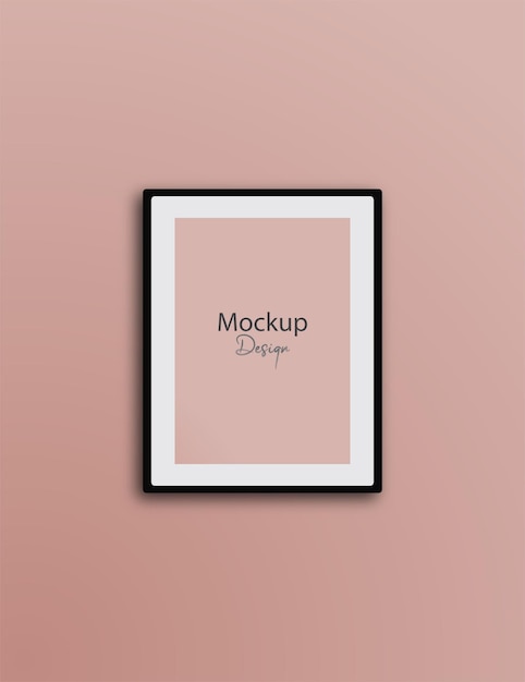 Mockup di cornice con passepartou e ombra