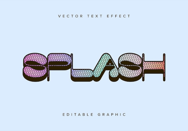 Mockup di effetti di testo colorato in grassetto vettoriale