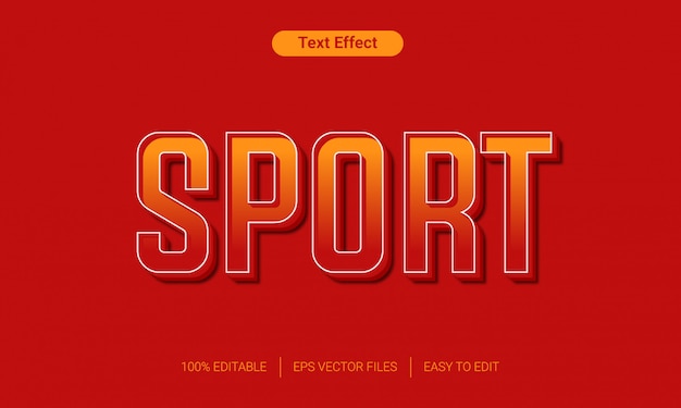 Mockup di effetto testo stile sport 3d