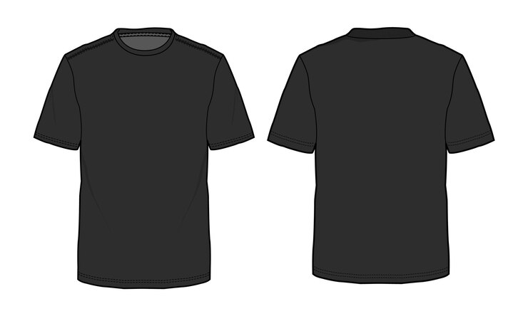 Vettore mockup di maglietta nera