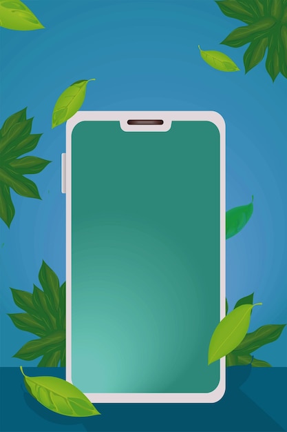 Mockup di natura con smartphone