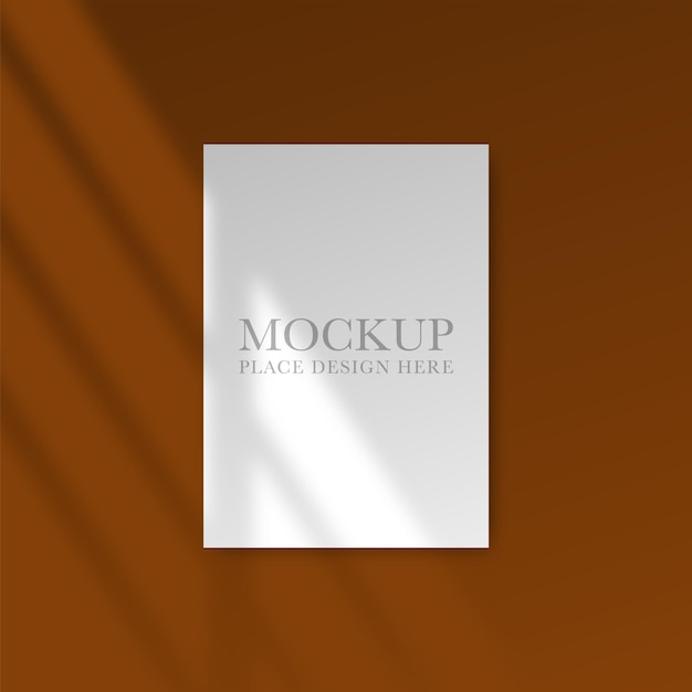 Mockup di poster vuoto con sovrapposizione di finestra ombra