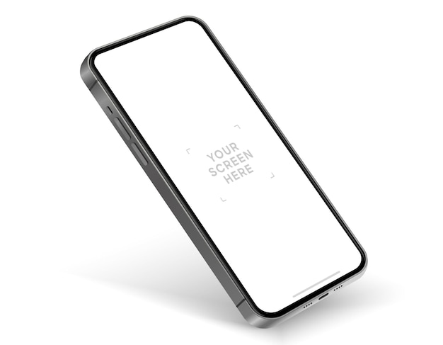 Mockup di smartphone 3D di alta qualità con diverse angolazioni e sfondo isolato per la mostra di app mobile