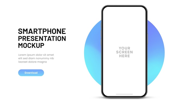 Mockup di smartphone 3D realistico di alta qualità con sfondo isolato Collezione di mockup di smartphone