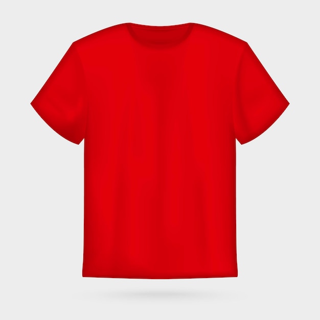 Mockup di t-shirt da uomo rosso vettoriale.